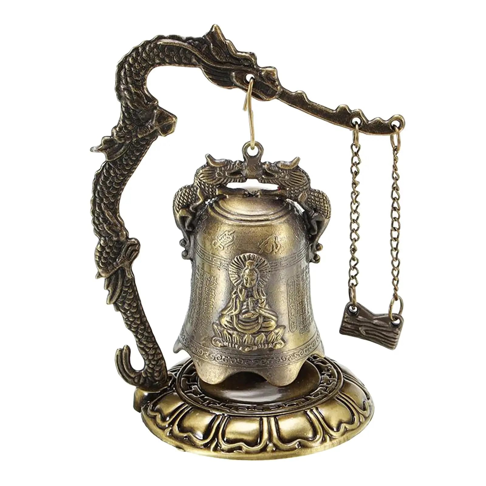 Feng Shui Chinese Buddha Dragon Fengshui Bell Tibetan for Desk Decor Gift
