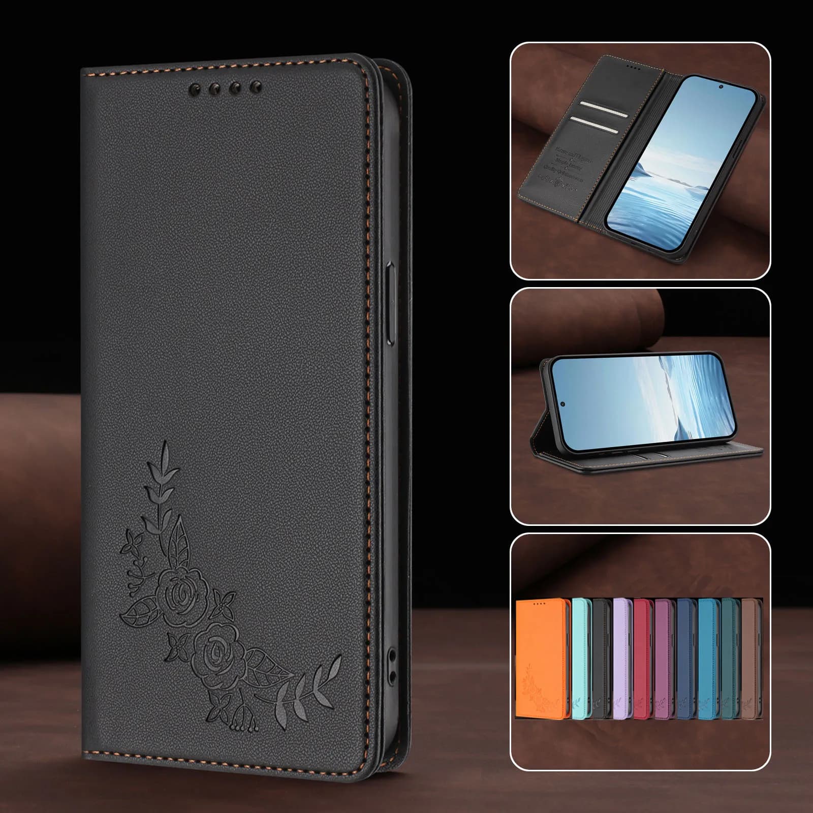 RFID Blocking Flip Phone Case For Google Pixel 11 10 9 Pro XL 8 8A 7 7A 6 Pro 5 5A Patterned Funda Book Wallet Leather Cover