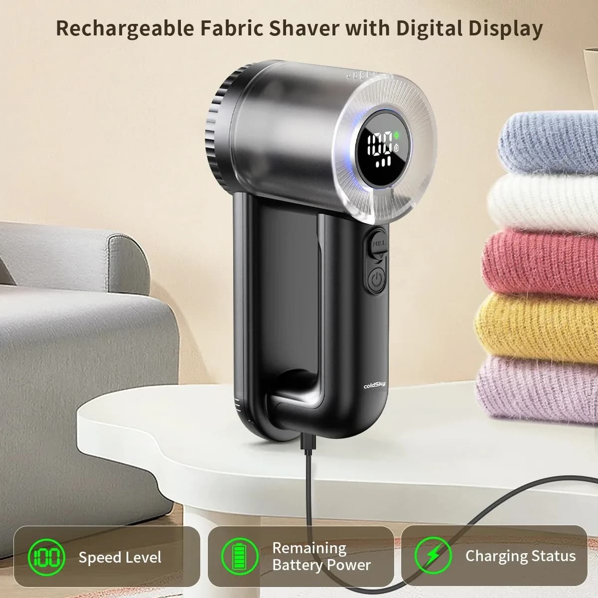 ColdSky Elettrico Palla per Capelli Trimmer Levapelucchi Ricaricabile Vestiti Macchina per Pelucchi Fuzz Pellet Remover Rasoio per Tessuto