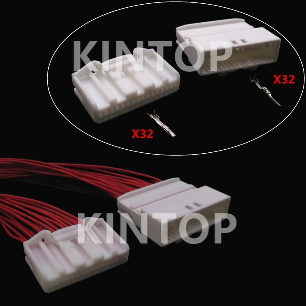1 Set 32 Pins Car Navigation Host Instrument Wire Harness Connector AC Assembly For Toyota 1318747-1 1473799-1 1612268-1