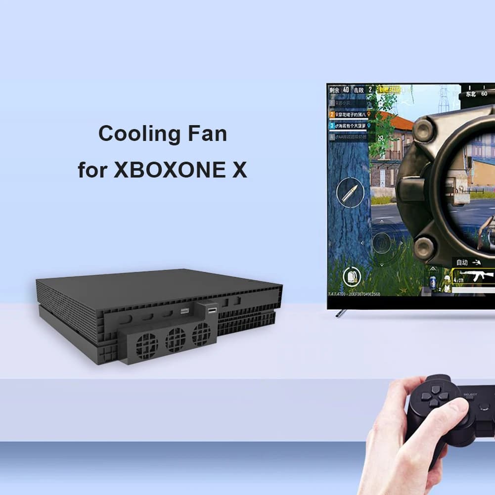 DC 5V ABS Portable USB Cooling Fan Replacement for Xbox One X Console External 3 Fans Smart Cooler Game Accessories