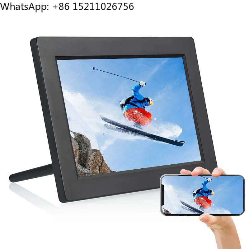 Cornice per foto digitale Smart Cloud da 10,1 pollici WiFi 1280x800 Touch Screen IPS Funzione orologio con rotazione automatica Video MP4 Condividi momenti
