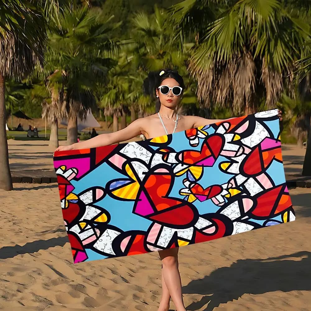 Asciugamano da Spiaggia Anime Britto ad Asciugatura Rapida, Morbido e Assorbente, Regalo per Bambini, per Viaggi, Campeggio, Palestra