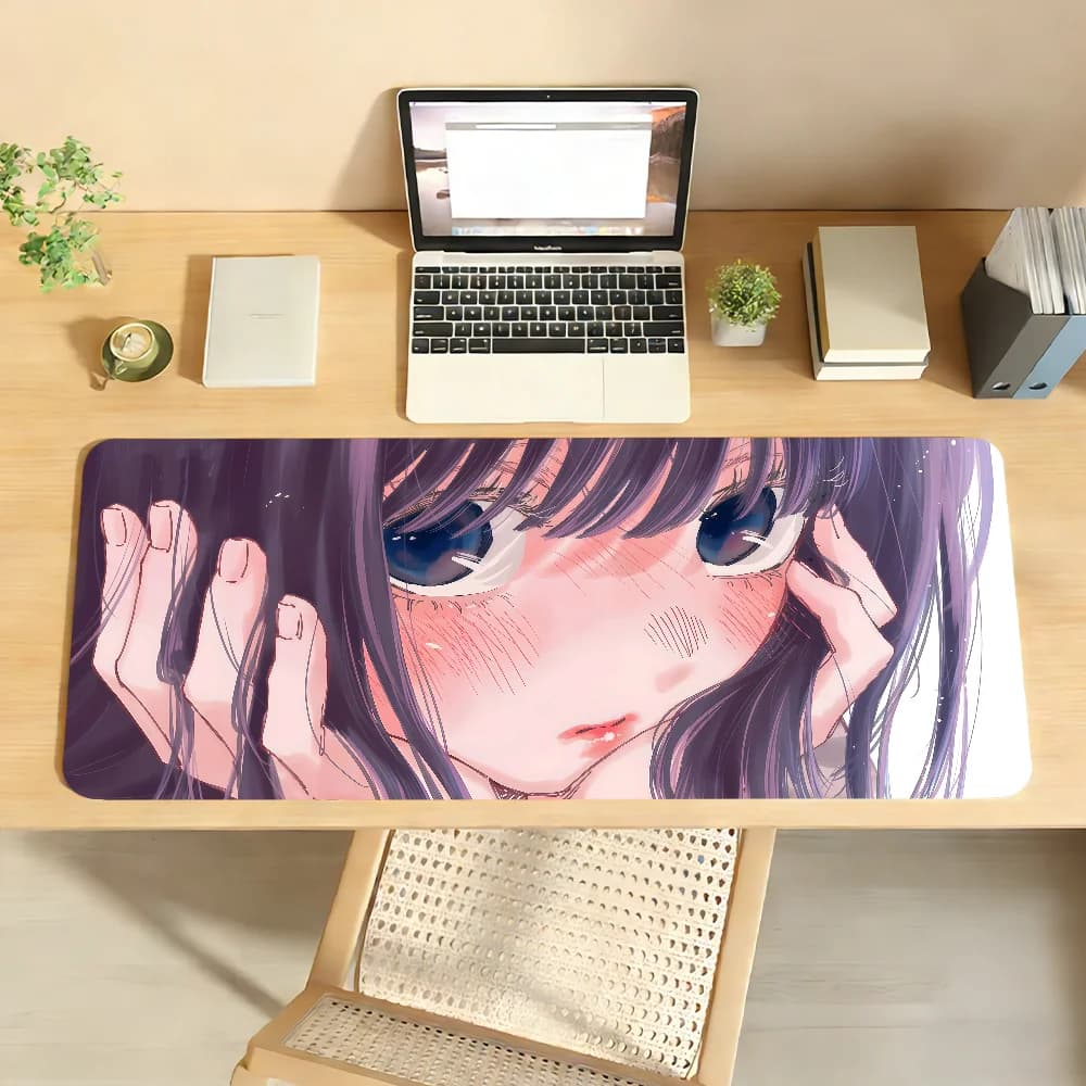 Tappetino per mouse Anime Kaoruko Waguri, tappetino da scrivania antiscivolo, accessori per PC e laptop, tastiera da ufficio in gomma, decorazione per giocatori