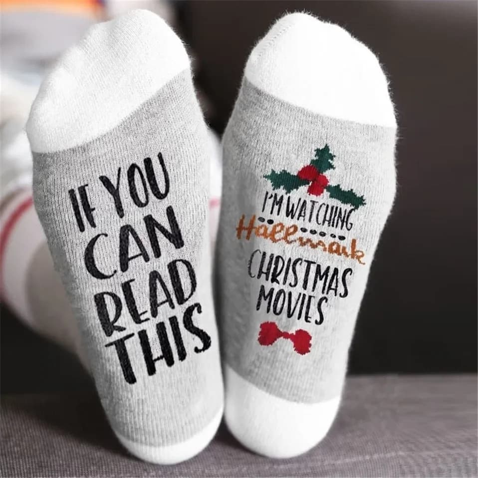 New Year's Socks SE VOCI PULLERE THIS IM GUARDO FILM DI NATALE Socks Women's Spring Winter Socks New Year's Gift