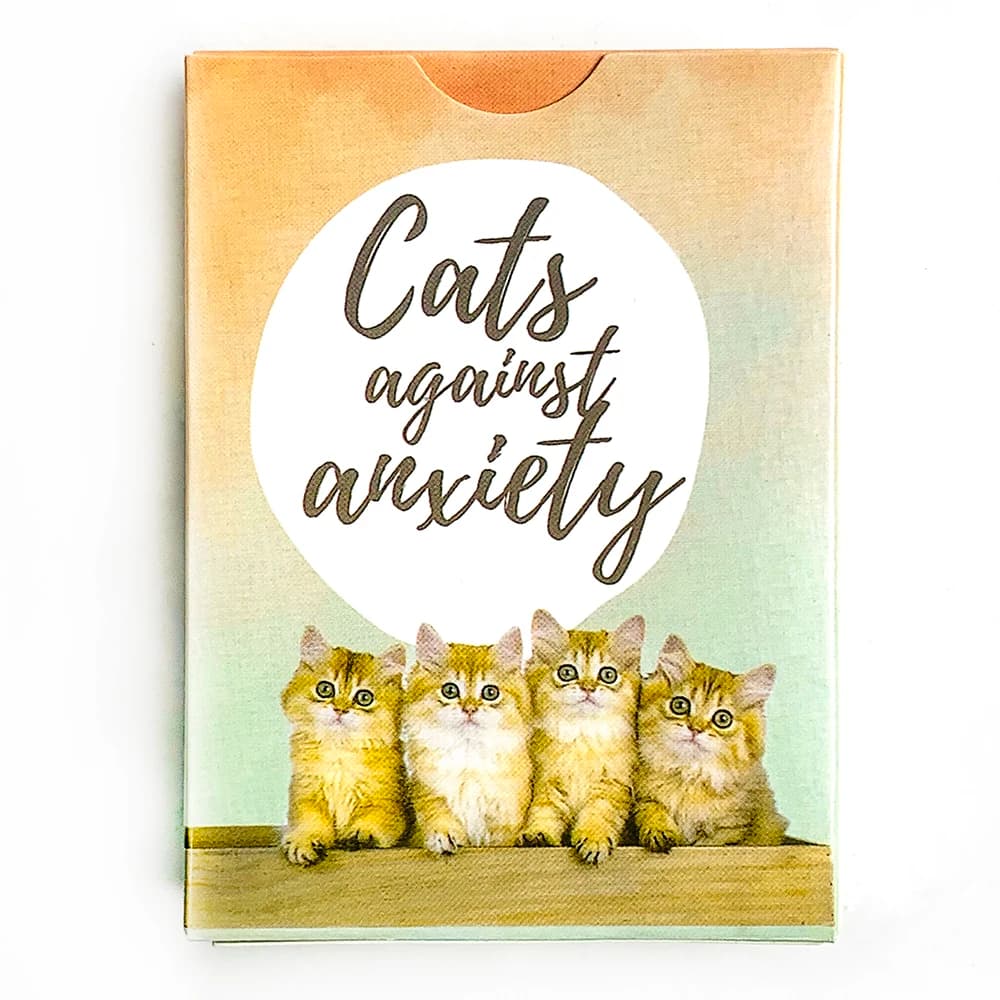 Cats Against Anxiety Oracle Cards 50 Cards Cute Kitten Oracle Cards Meditation Divination Oracle Cards Gift for Cat Lovers