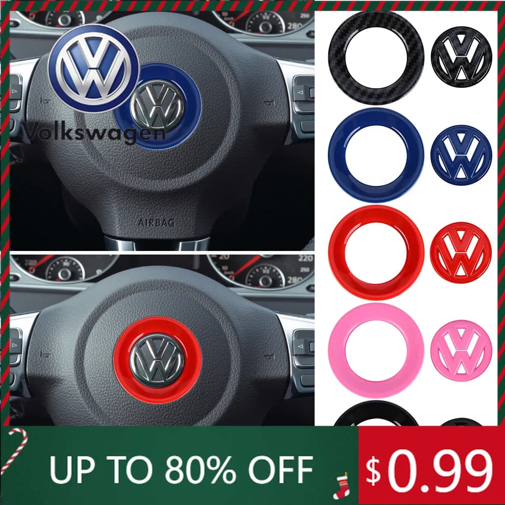 For VW Volkswagen Jetta MK5 Golf, Carbon Fiber Decorative Ring for Flyer, Cover Wall decal for Interior Decoration