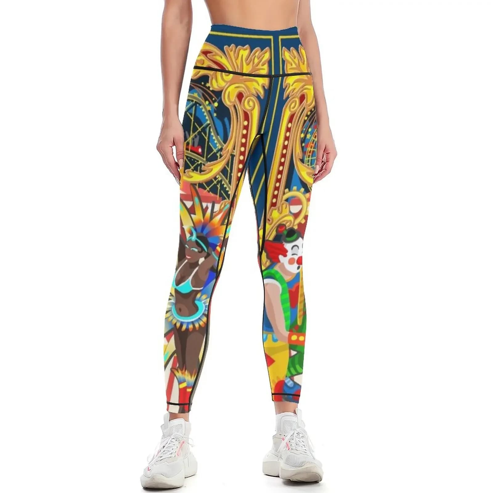 Leggings Carnival Circus, abbigliamento da palestra, pantaloni harem, pantaloni sportivi, pantaloni da palestra, leggings da donna