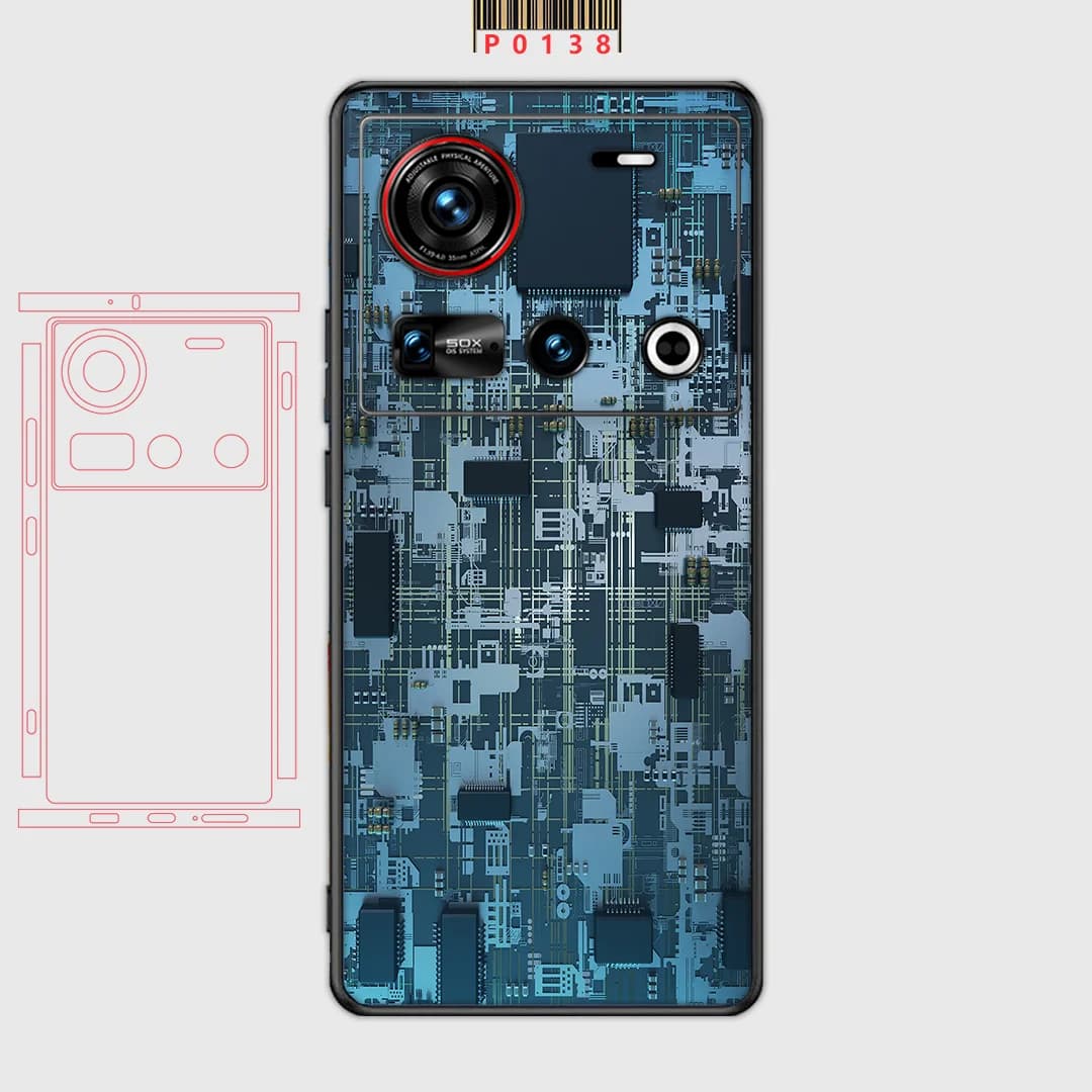 Adesivo colorato per Nubia Z70 Ultra Z50 Ultra 5G Protezione schermo posteriore Cerniera laterale Pellicola protettiva per pelle Z60 ultra