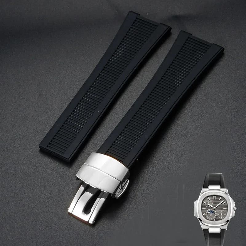 Cinturino orologio in silicone per Patek Philippe Nautilus 5711 5726 5712g 5980 cinturino in gomma da uomo braccialetto 25MM * 13MM