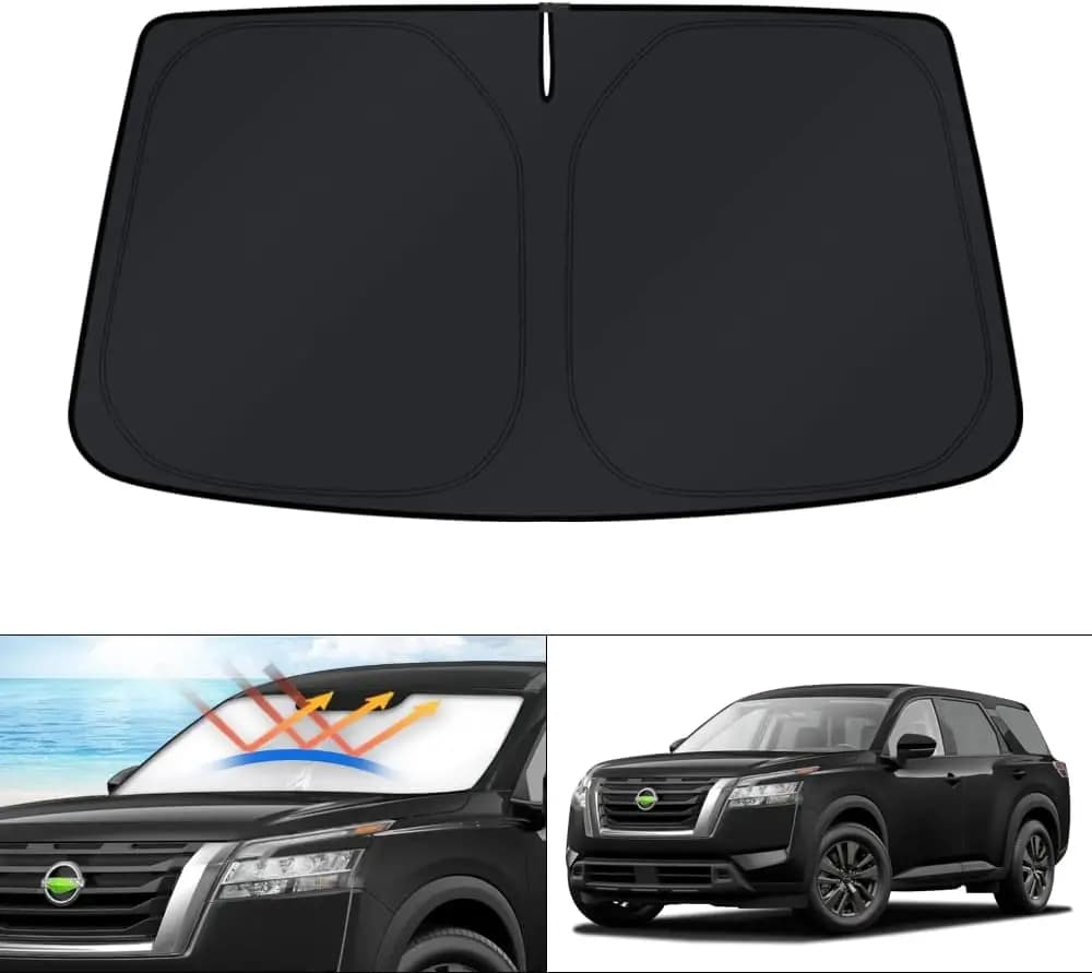 Parasole per Parabrezza Nissan Pathfinder 2022-2024 2025 2026, Accessori, Protezione Solare per Finestrini, Pieghevole, Blocca i Raggi UV