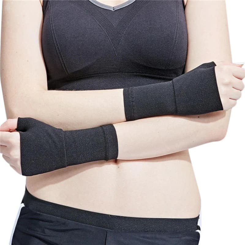 1 piece protective hand wrist gloves fitness gym guard arthritis sweater breathable support glove palm elastic protection for exercises for hands
