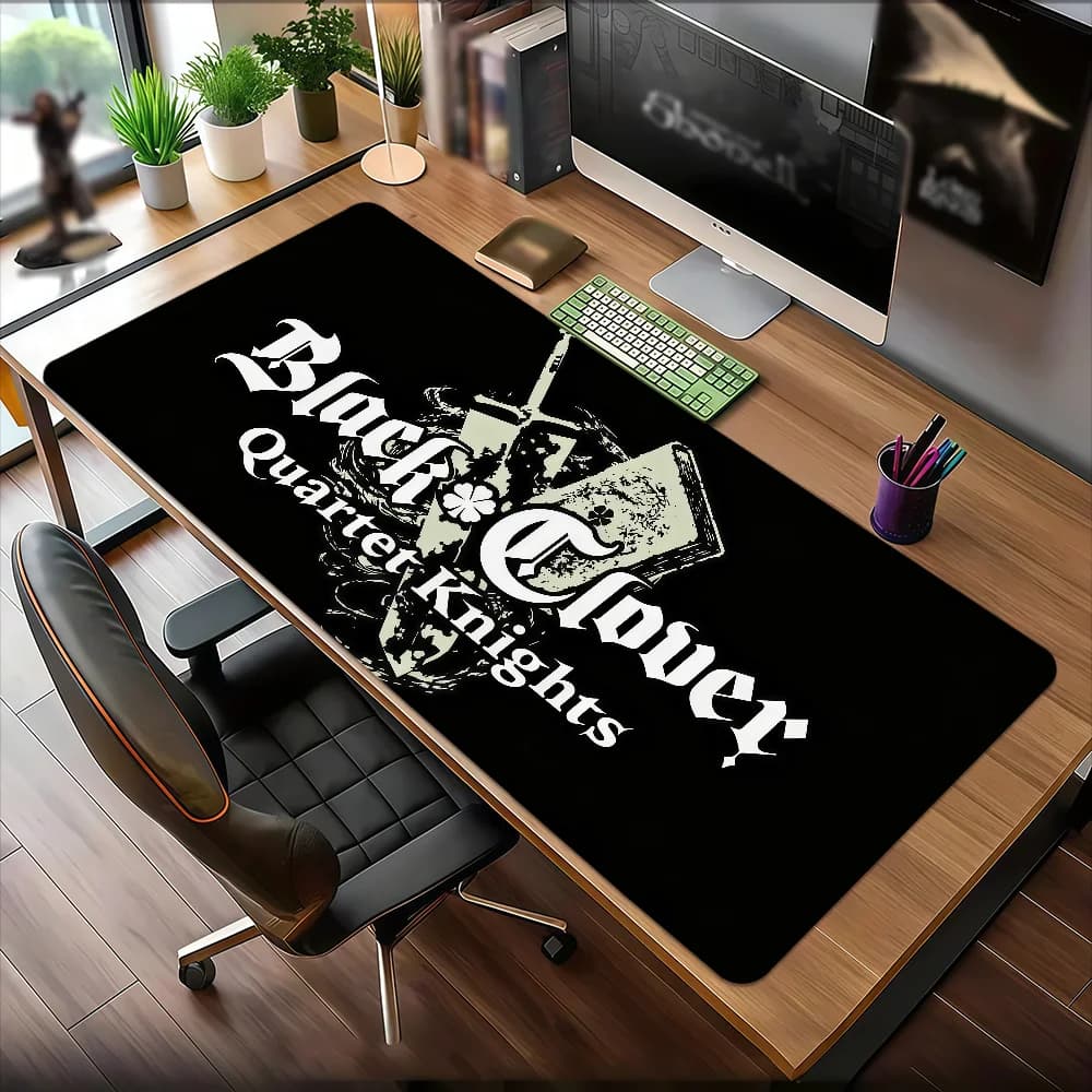 Anime B-Black Clover Mouse Pad Large Non-slip Lockedge Desktop Computer Desk Mat Writing Keyboard MousePad Office Gamer Student