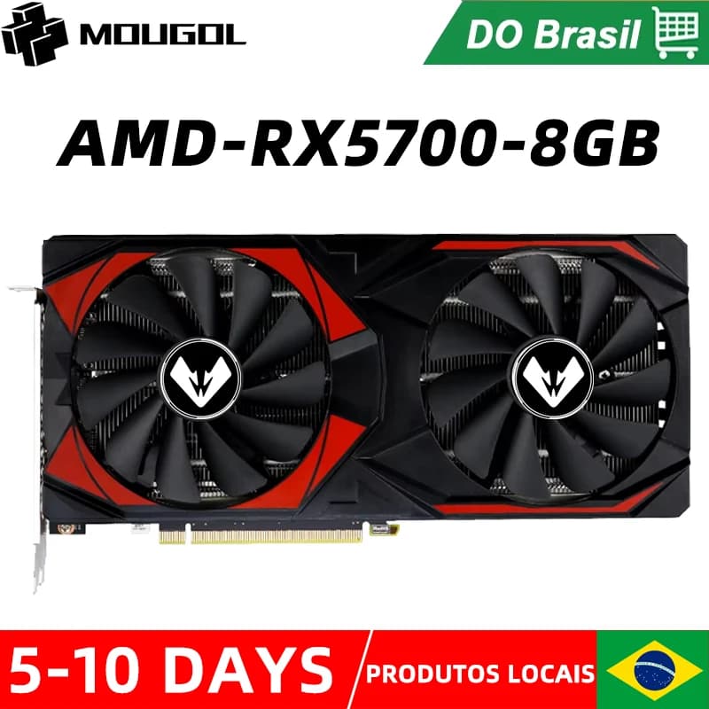 Scheda grafica MOUGOL RX5700 8gb GPU PC Gaming GDDR6 Memoria 7nm 256Bit PCIEx16 4.0 Schede video per computer desktop per AMD Radeon