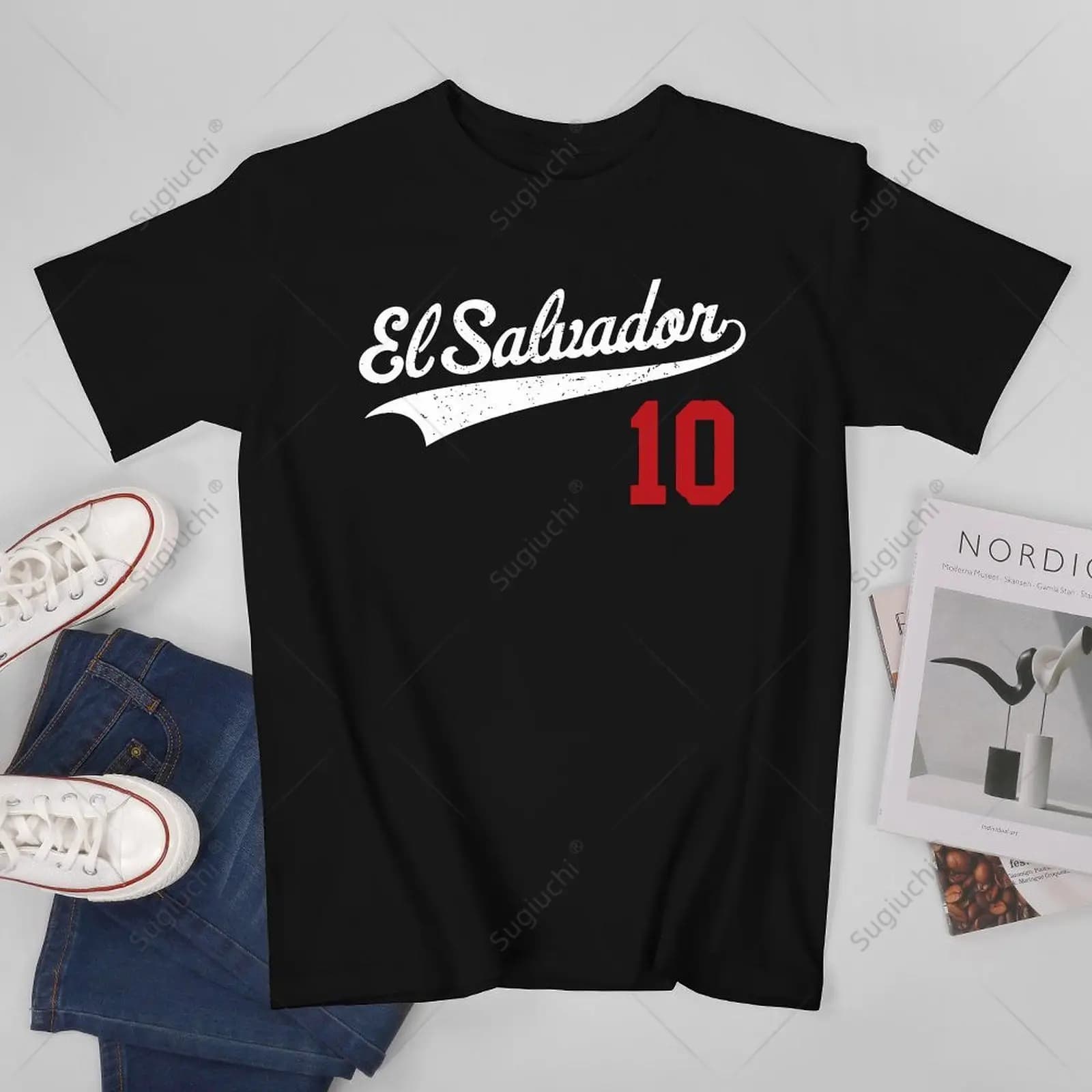 Unisex Men El Salvador Soccer Tshirt Tees T Shirts Women Boys 100% Cotton T-Shirt