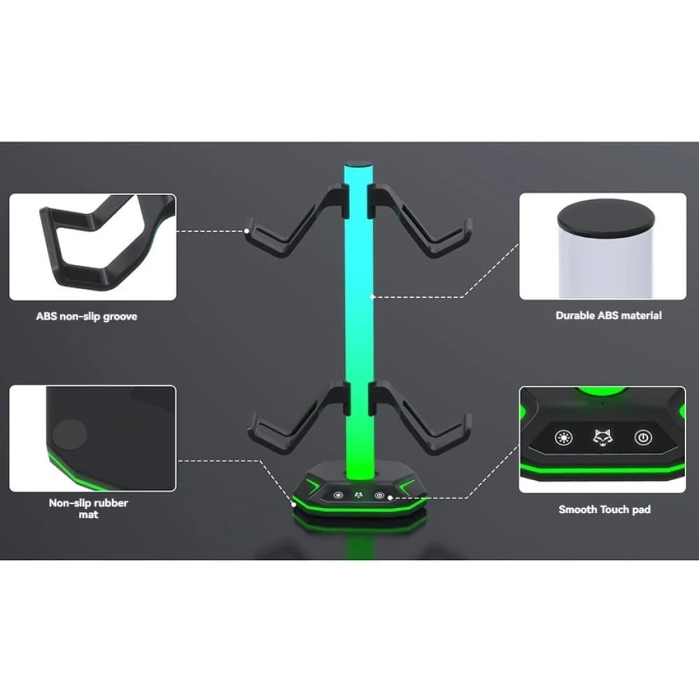 Per PS5 SLIM/Windows System e staffa per console di gioco RGB Dazzle Desktop Luce ambientale Accessori per supporto di archiviazione per cuffie