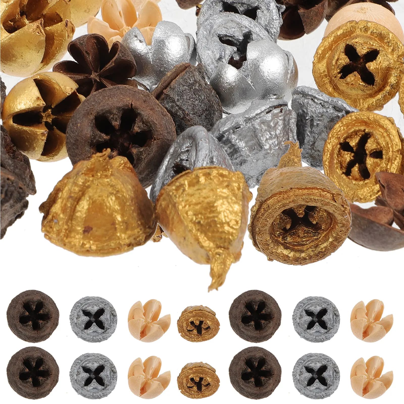 35 Pezzi Ghirlanda Natalizia con Frutti di Eucalipto Essiccati, Ornamenti per Albero di Natale, Accessori Decorativi per Foto, Forniture per Feste in Casa