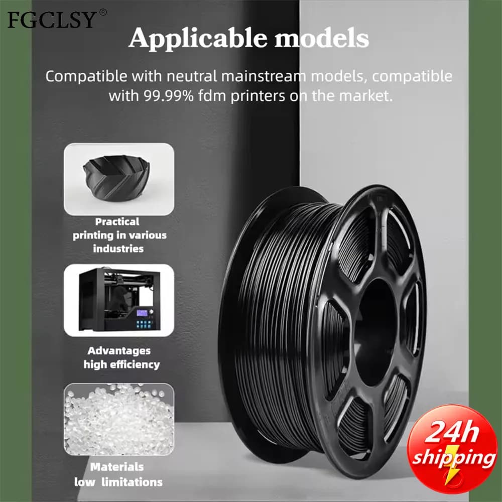 Filamento PETG 3D FGCLSY 1.75mm +/-0.02mm 1100g, Filamento PLA per Stampante, Avvolgimento Ordinato, Materiale per Stampa 3D per Stampante 3D FDM Bambu