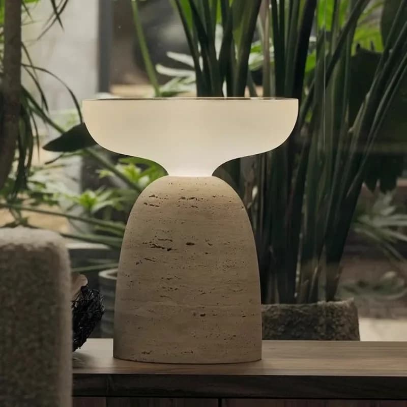 Lampada da tavolo in marmo medievale francese, stile italiano di lusso, per soggiorno, camera da letto, decorazione d'atmosfera per hotel.