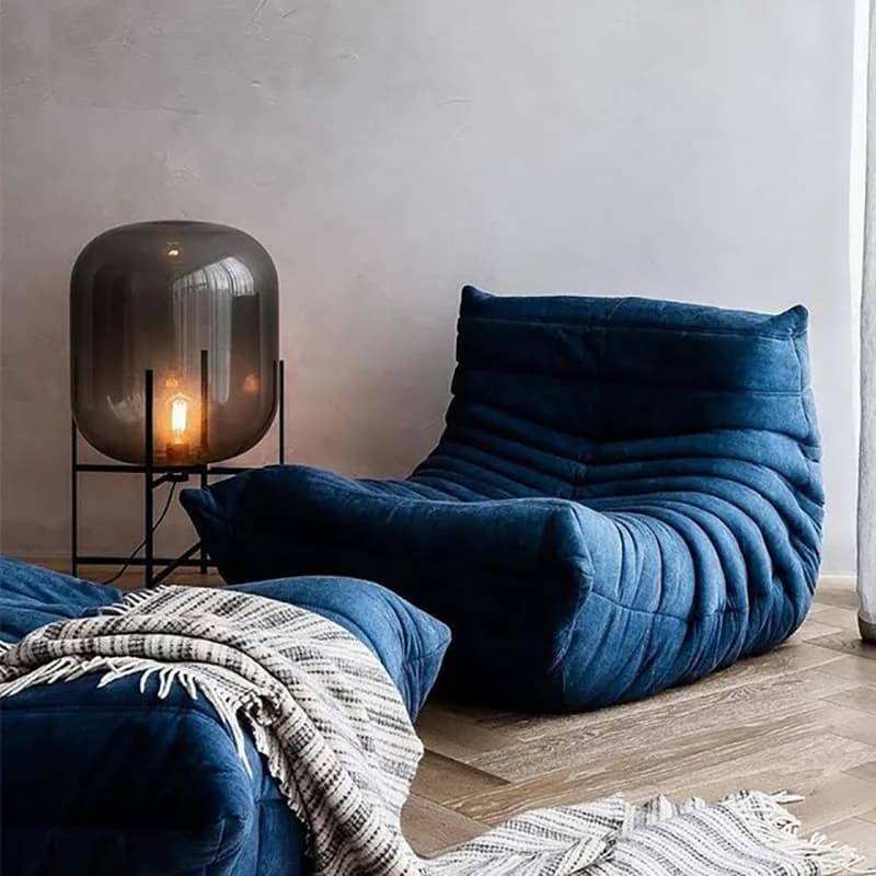 Lazy Floor Sofa Living Room Single Seat Foam Armless Couch Chair Fireside Bean Bag Chair Home Bedroom Soft Lounge Accent Chair