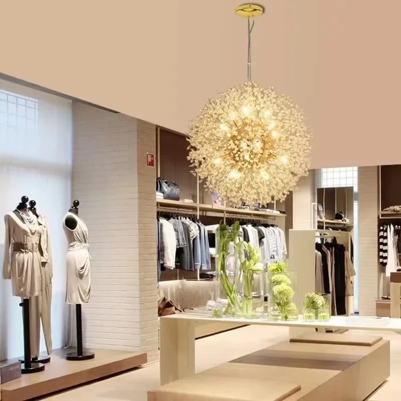 Spark Ball LED Chandelier Fireball Crystal Pendant Lighting Dandelion Restaurant Bar Living Room Home Decoraction lampada di lusso