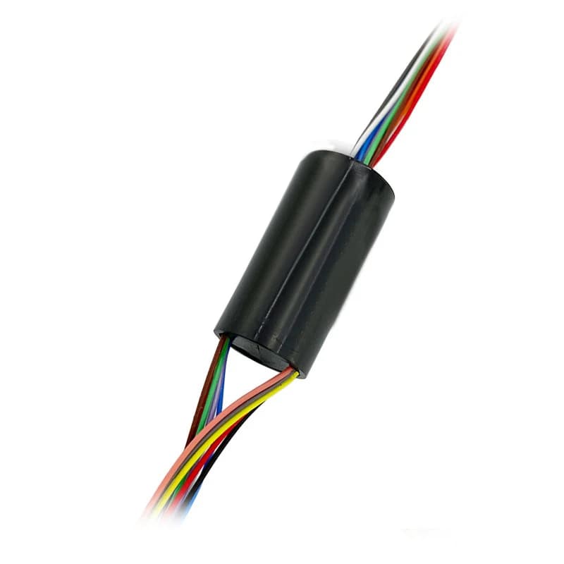 1PCS Miniature No-Flange Conductive Slip Ring 12CH 2A Rotary Electric Collector Ring for Signal Capsule Stage Light Robot Arm