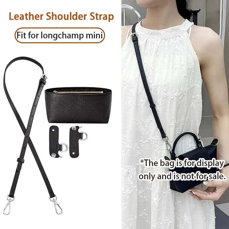 Fit For Longchamp Mini Pouch Bag 95-124cm Bag Strap Transformation Shoulder Strap No Punching Leather No Harm Bag Accessories
