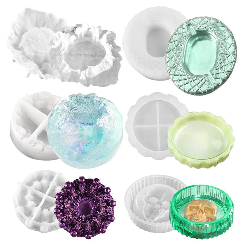 Resin Silicone Mold in the Shape of a Heart-shaped Ashtray, Suitable for Epoxy Resin, DIY Creative and Practical Home Decor