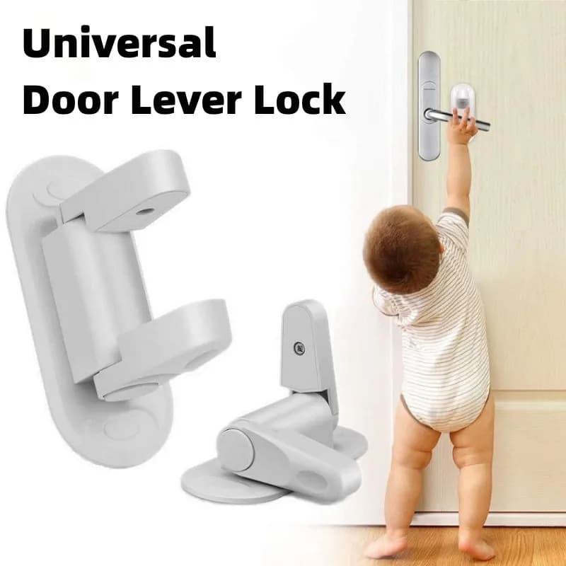 Serratura a leva universale per porta Serratura di sicurezza per bambini a prova di rotazione Chiusura di sicurezza adesiva per porta professionale Multifunzionale