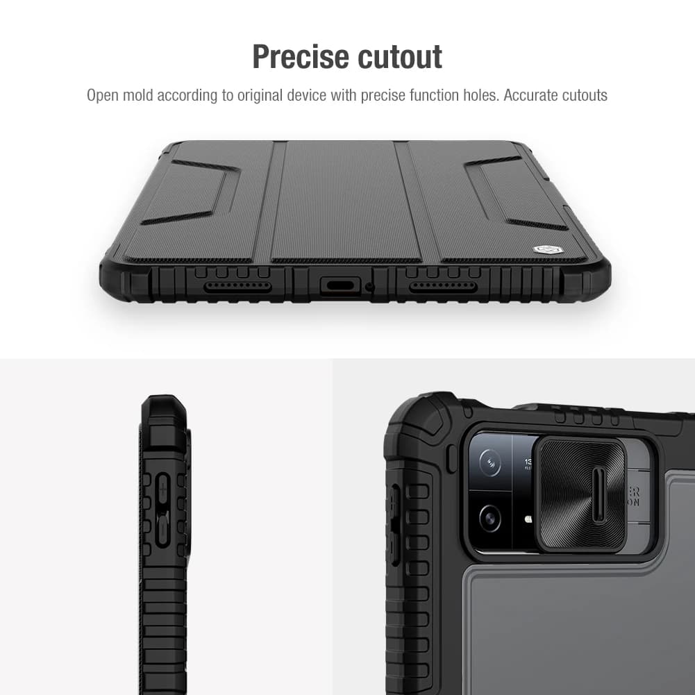 Nillkin per Xiaomi Mi Pad 6 Pro / Pad 6 Custodia paraurti in pelle Flip Protezione fotocamera Cover posteriore rigida per PC con custodia per matita