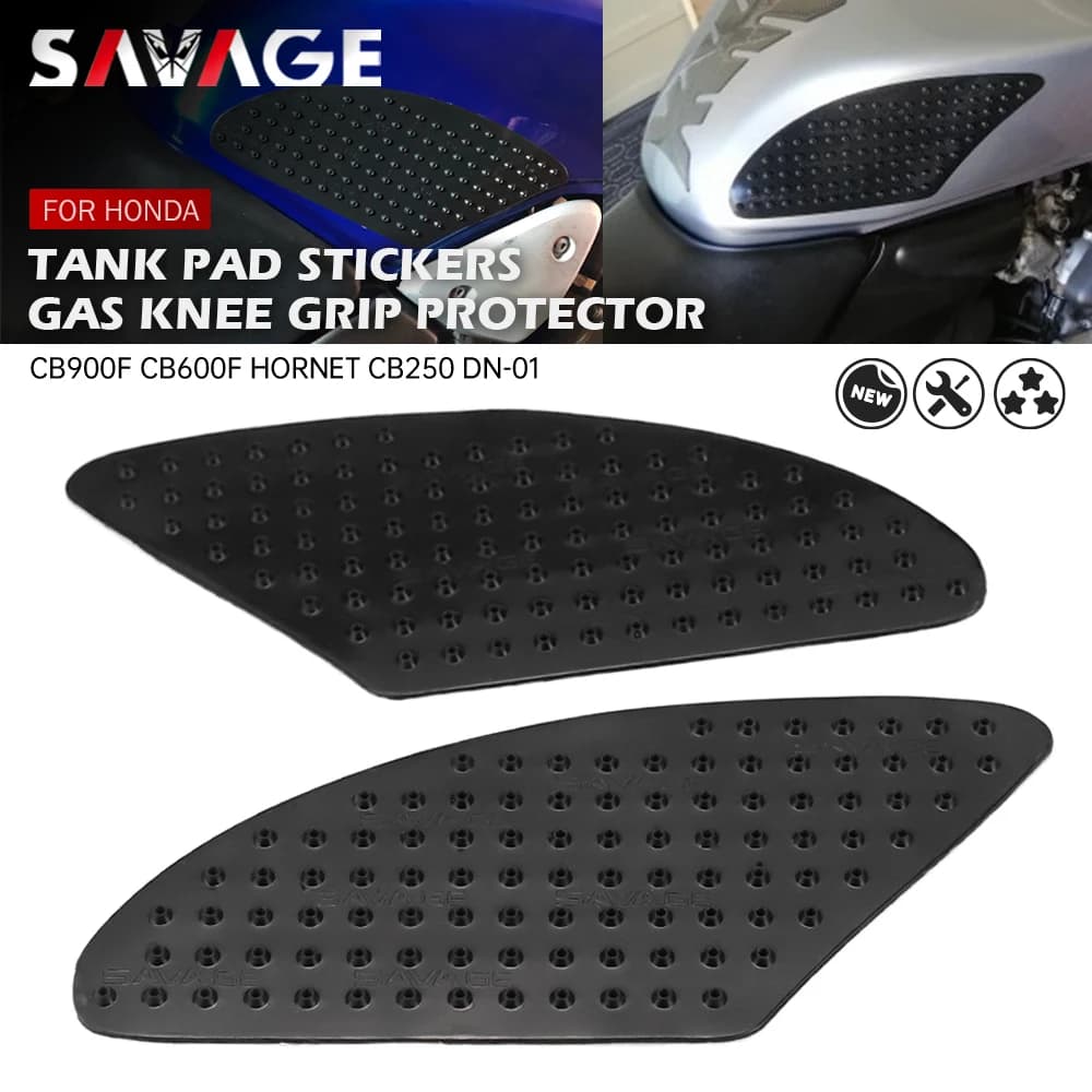 Motorcycle Reliefs Carburet Armed Carburet Sticker For HONDA CB900F CB600F HORNET CB250 DN01 Decalcomanie Lateral Gas Ginocchio Grip Protector Traction Pad