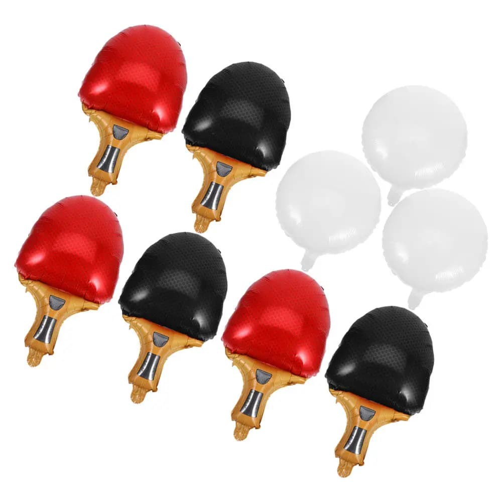 Set di 9 Palloncini in Foil a Forma di Pallina da Ping Pong, Decorazioni Realistiche a Tema Sportivo per Feste di Compleanno, Carnevale, Eventi, Uso Interno ed Esterno