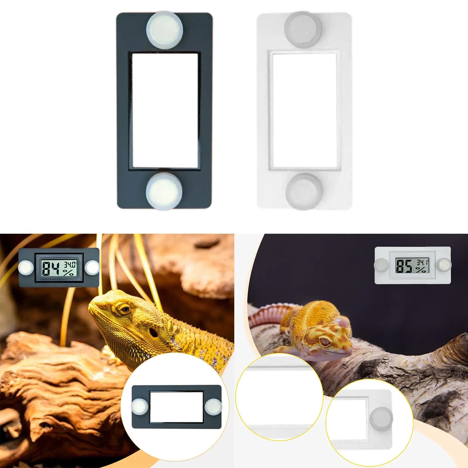 Supporto per termometro per terrario per rettili 3x0,2 pollici Accessori universali per