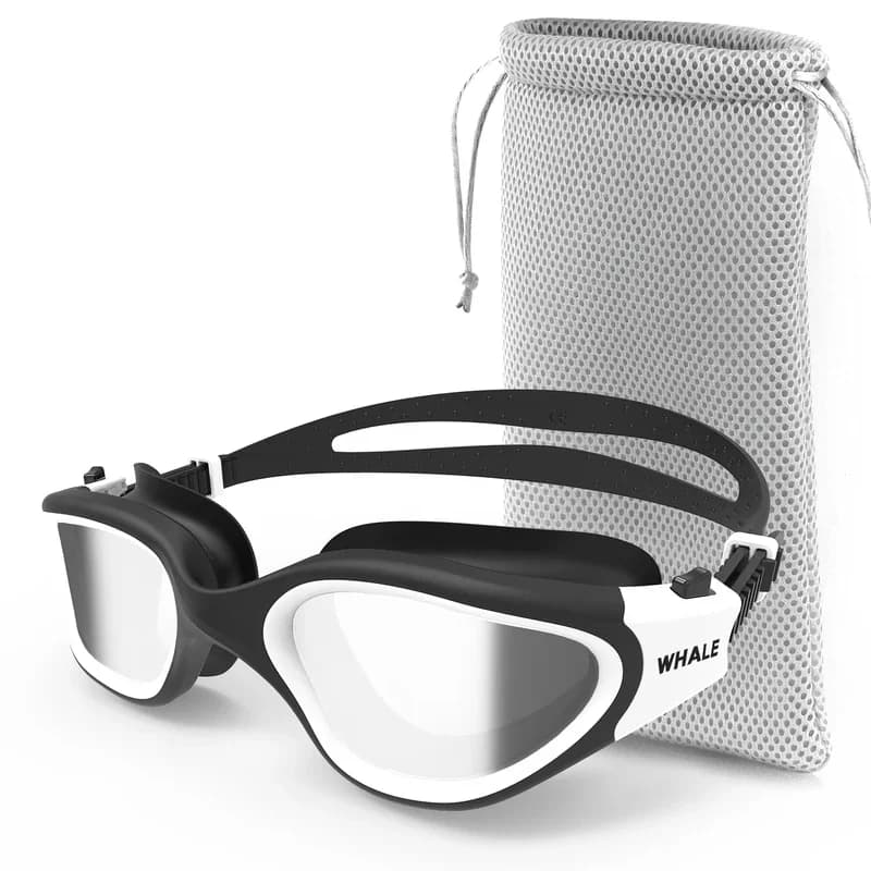 New adult swimming glasses anti-fog with UV protection for men and women, waterproof adjustable silicone swimming glasses for adults