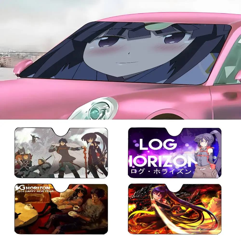 ANIME Log Horizon Parasole per auto Parasole Parabrezza per auto Parasole Protezione UV e dispositivo di raffreddamento interno