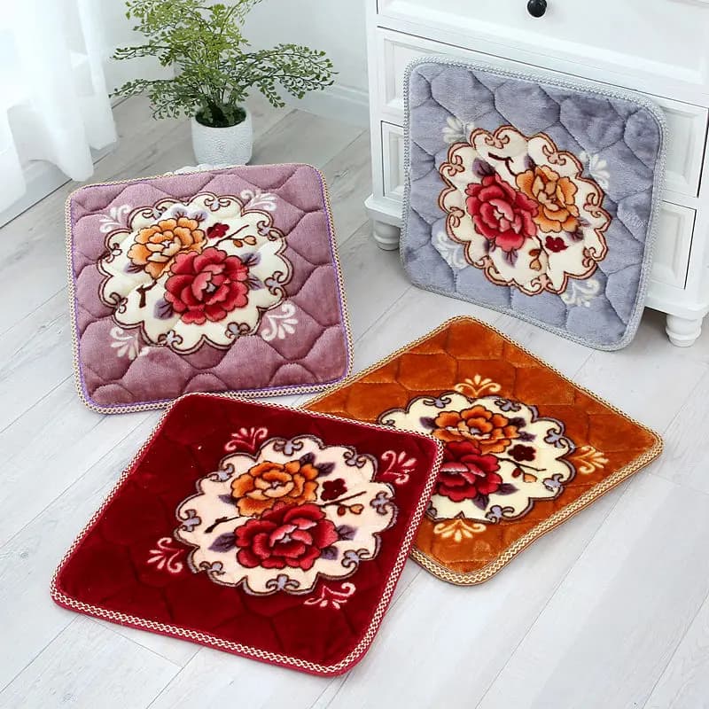 Office Sedentary Soft Stool Pads Autumn and Winter Plush Home Seat Cushion Modern Style Living Room Dining Chair Anti slip Mat