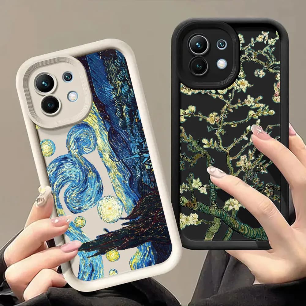 Van Gogh Cielo Stellato Girasole Fiori di Mandorlo Custodia Per Xiaomi 15T 14T 13T Pro 15 17Pro Poco F7 X7 X6 F5 M6 M7 Pro 5G Copertura Del Telefono
