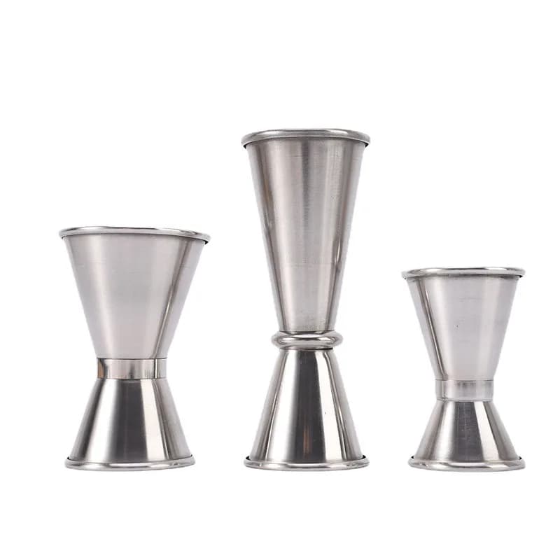 Shaker per cocktail in acciaio inossidabile, misurino per dosi doppie, jigger per liquori, gadget da cucina, accessori per il vino, per bartender