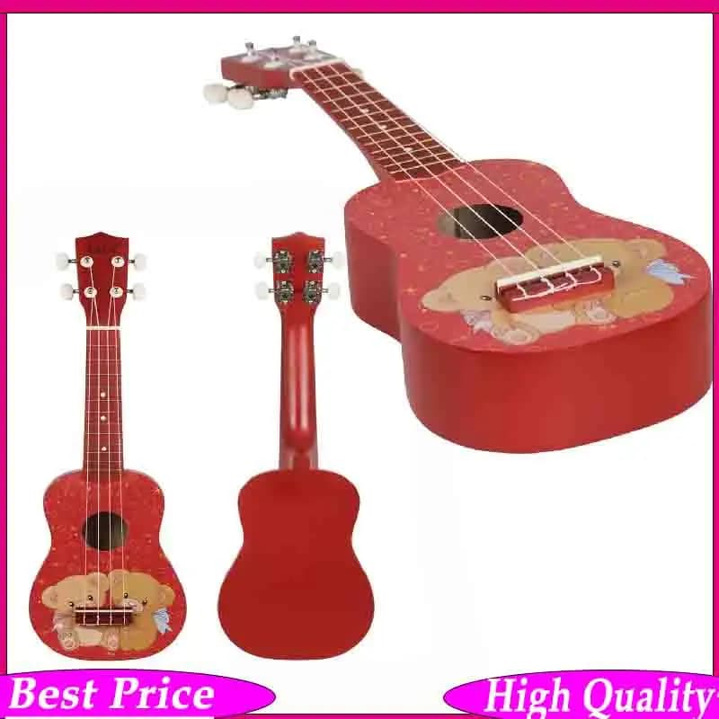 Ukulele Hawaiano da 21 Pollici a Forma di Orso, Mini Chitarra a 4 Corde per Bambini/Principianti, Ideale per Esercitazioni