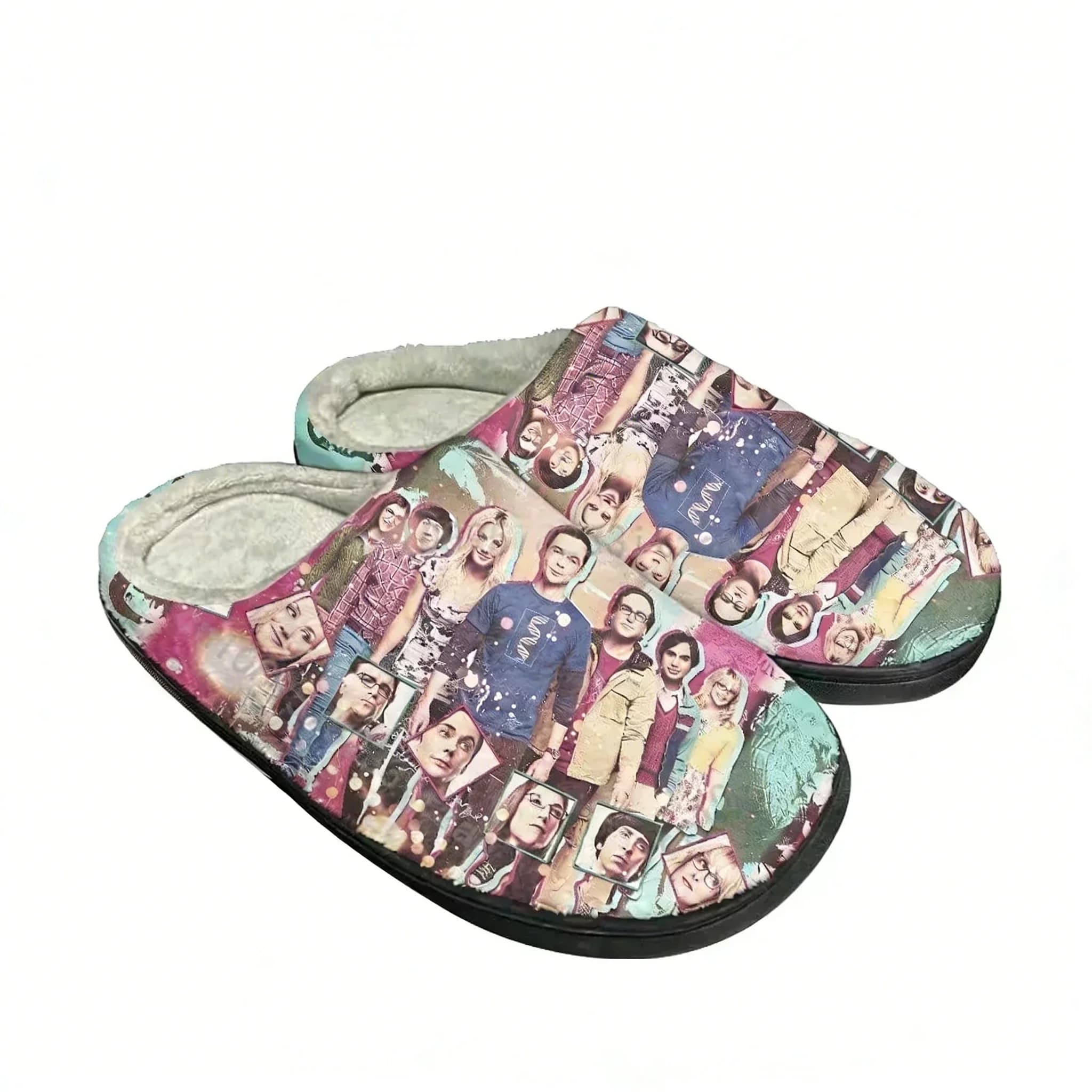 Pantofole alla Moda Ispirate a Big Bang Theory, in Cotone Personalizzato, per Uomo, Donna e Adolescenti, Sandali in Peluche Caldi e Confortevoli