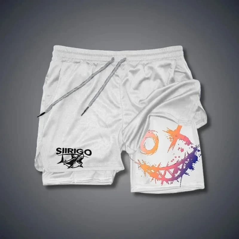 Pantaloncini Fitness a Doppio Strato 2-in-1 ad Asciugatura Rapida per Allenamento Sportivo e Tempo Libero all'Aperto