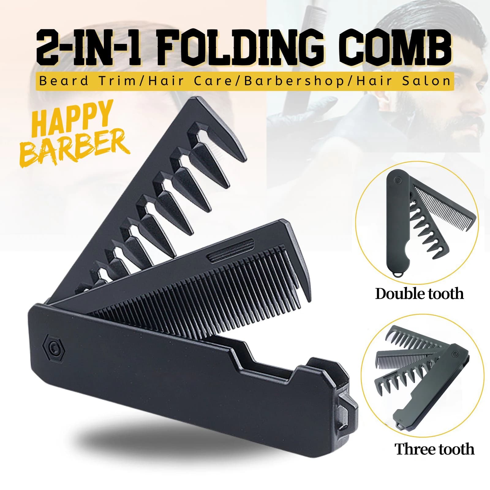 Multifunctional Folding Hair Comb Styling Large Tooth Oil Comb Pet for Haircuts Pettine for Portable Hairdresser 1/2/3 In1