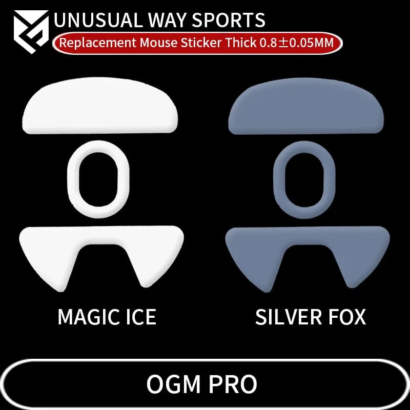InsolitoWaySports Mouse Pattini Piedi Waizowl OGM Pro Superficie curvata PTFE Anti collasso Magic Ice Pink Black Silver Fox