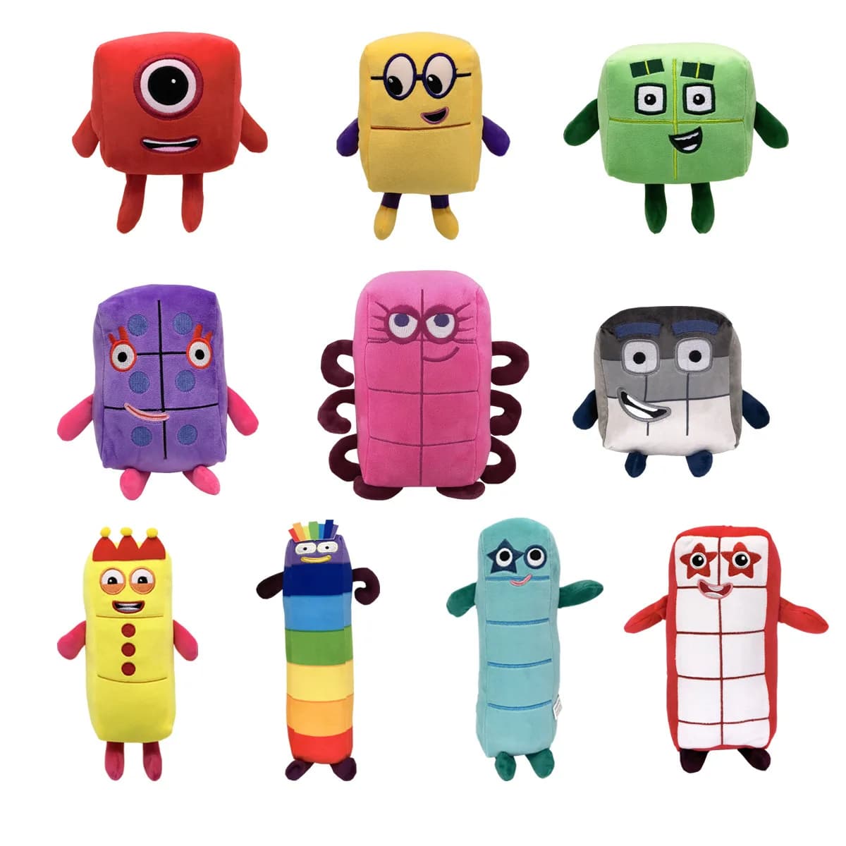 10 Pezzi Peluche a Forma di Numeri dei Cartoni Animati, Giocattoli Educativi Imbottiti, Regalo per Bambini, Bambola per l'Educazione della Prima Infanzia