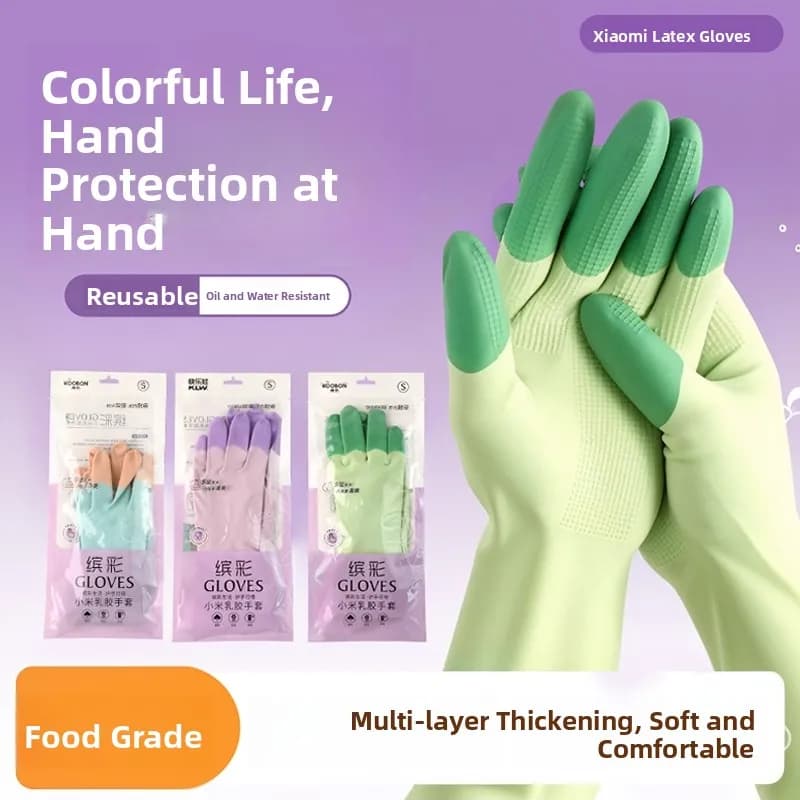 Guanti in Lattice Resistenti per Alimenti, Cucina, Lavori Domestici, Resistenti alle Forature e all'Olio, per Pulizie Domestiche