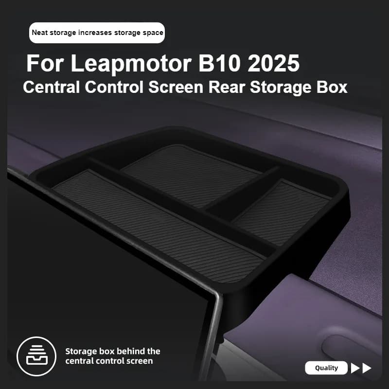 Per Leapmotor B10 2025 2026: Vano portaoggetti posteriore per schermo di controllo centrale, vassoio portaoggetti per cruscotto, accessori interni auto in ABS