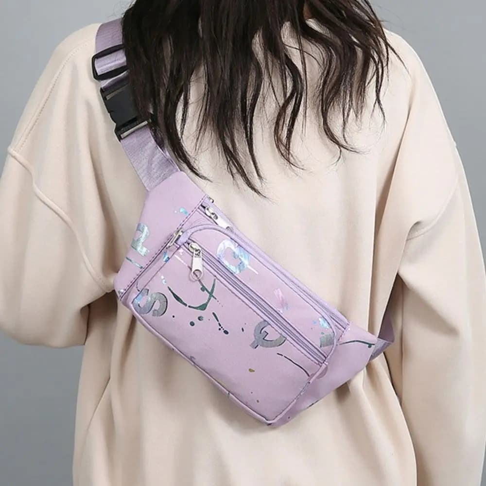 Marsupio da viaggio per ragazzi e ragazze marsupio da viaggio cintura in vita per soldi borsa da viaggio per le vacanze da donna borsa a tracolla per petto impermeabile Casual