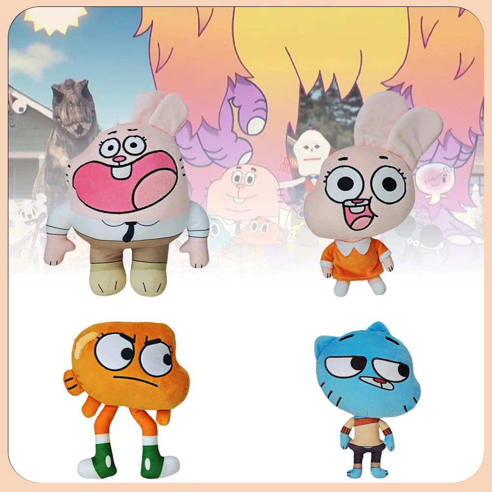 Cartone animato Incredibile Mondo di Gumball Darwin Anais Peluche Bambola Simpatico Gatto Coniglietto Coniglio Pesce Peluche Regalo di Compleanno per I Bambini Fan Regalo