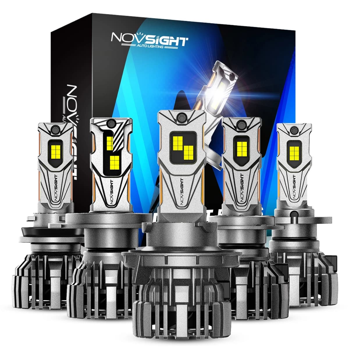 LED Lamp NOVSIGHT H7 Canbus H4 H11 H8 H9 9005 HB3 9006 HB4 H13 140W 30000LM for Car Lights, White Light 6500K, Auto Lamps