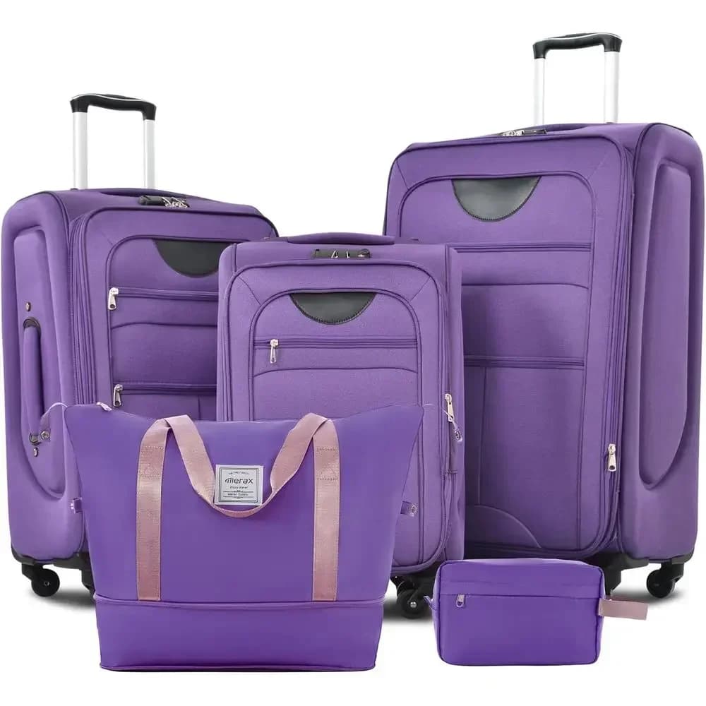 3-Piece Expandable Spinner Luggage Set with Dual Bag Wheels, 22, 26, 30 for Travel